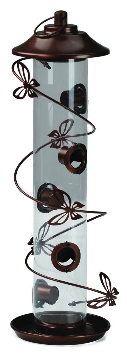 Heath Outdoor Products Butterfly Swirl Bird Feeder - Bronze (6.75")