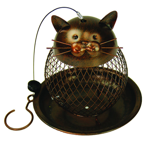 Heath Outdoor Products Cat Perching Metal Bird Feeder - Bronze