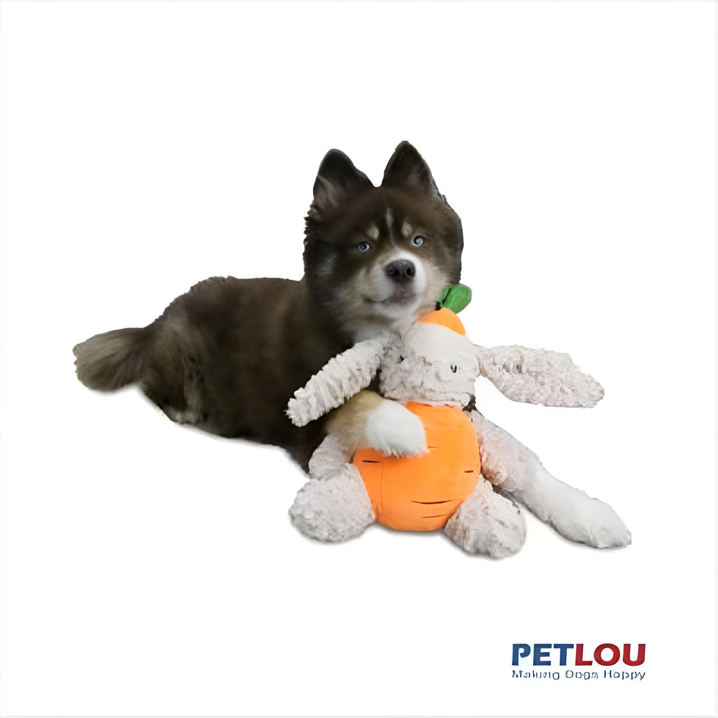 Petlou Carrot Rabbit Dog Toy, 8" Height