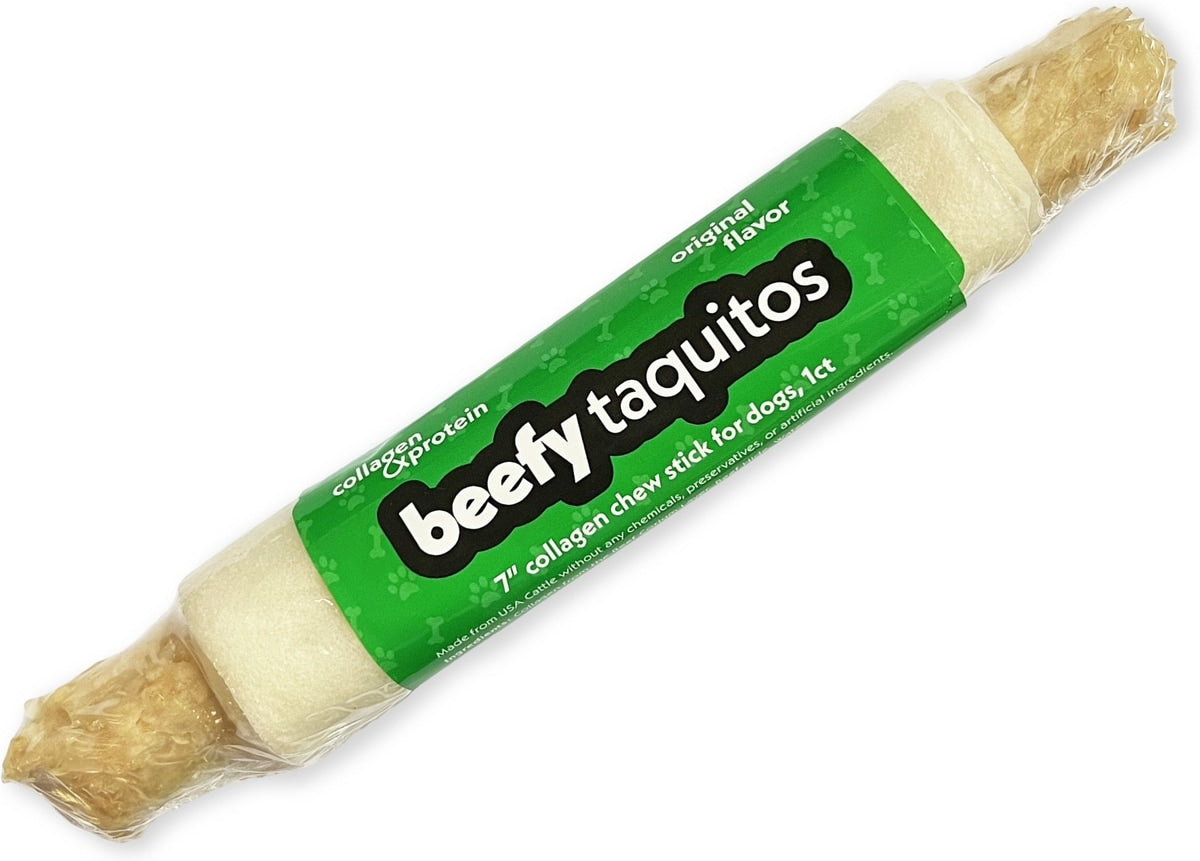 Frankly Beefy Taquito 7-inch Original Beef Rawhide Dog Chew