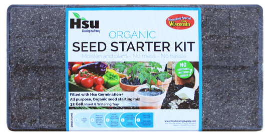 HSU Growing Supply Organic Seed Starter Kit With Germintation+