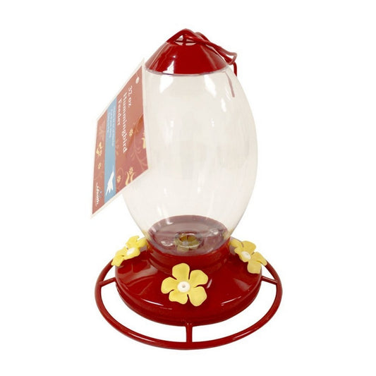 Heath Outdoor Products Plastic Globe Hummingbird Feeder - Red/Clear (32 Oz)