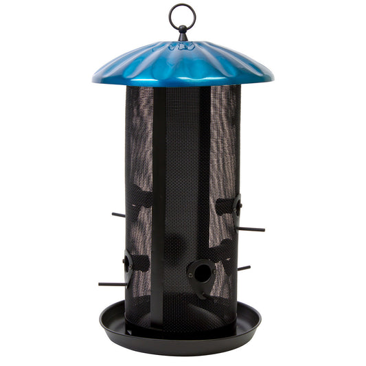 Heath Outdoor Products Black & Blue Royal Buffet Bird Feeder(19.25")