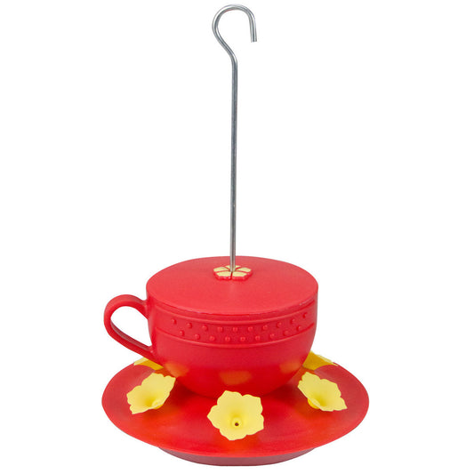 Heath Outdoor Products Plastic Red Sweet Tea Cup Hummingbird Feeder - 22 Oz