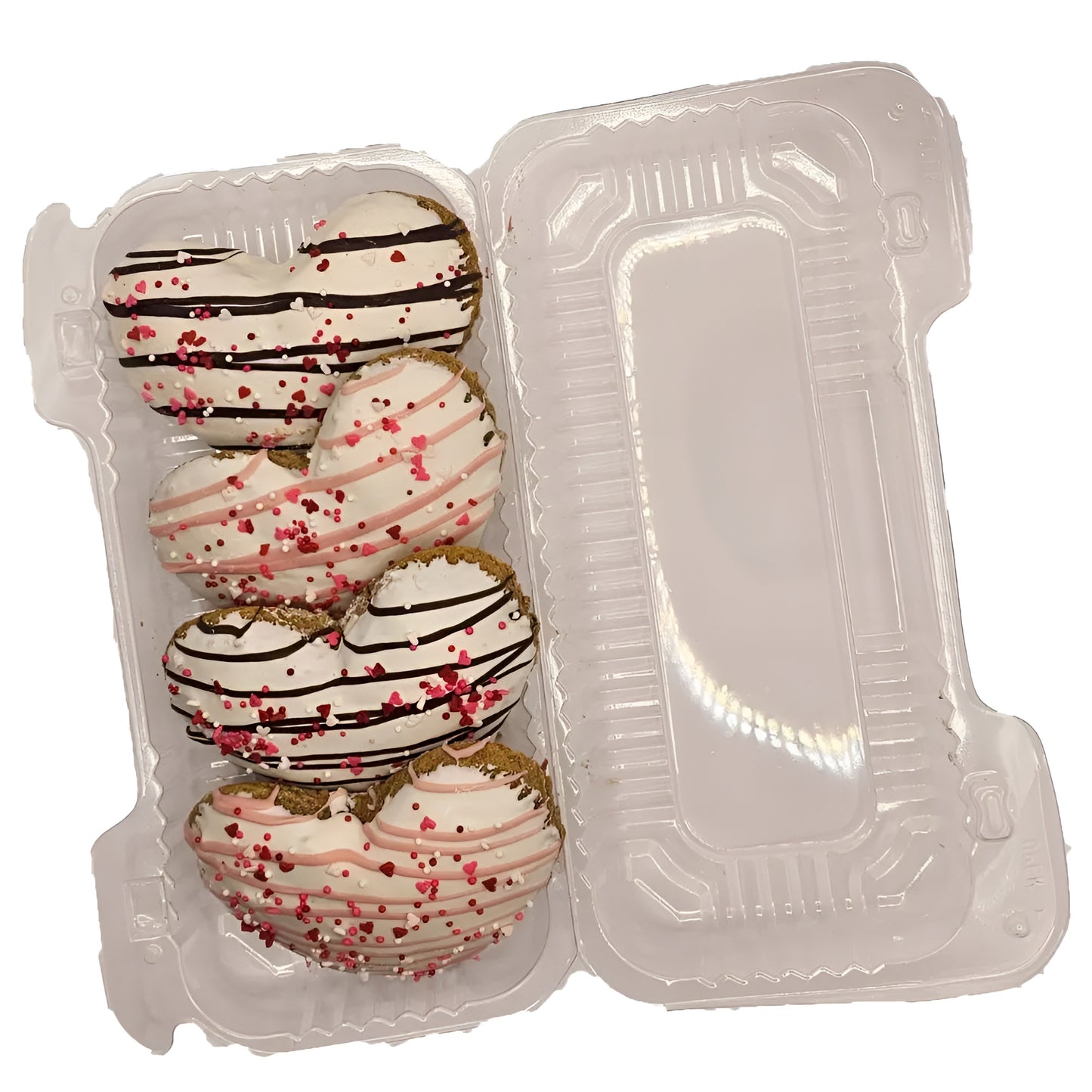 K9 Granola Factory 3" Jumbo Heart Shaped Gourmet Cookie,  Happy Valentines Day - 4 pack