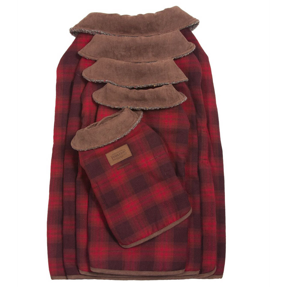 Pendleton Carolina Pet Red Ombre Plaid Dog Coat - X Large