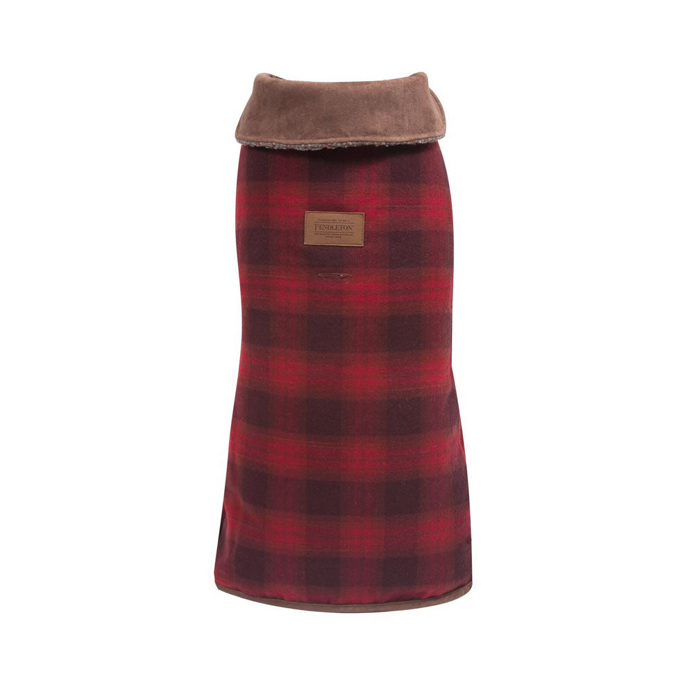 Pendleton Carolina Pet Red Ombre Plaid Dog Coat - Large