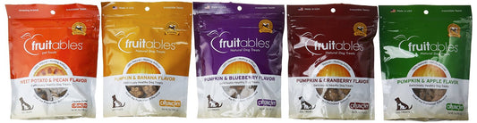 Fruitables Pumpkin Dog Treats, Variety Pack of 5