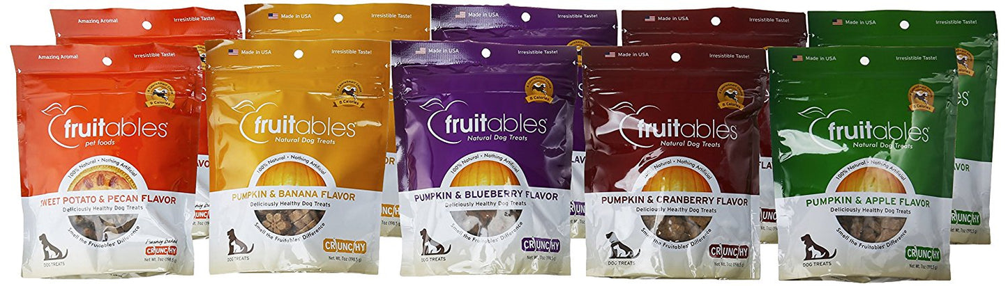 Fruitables Pumpkin Dog Treats, Variety Pack of 5