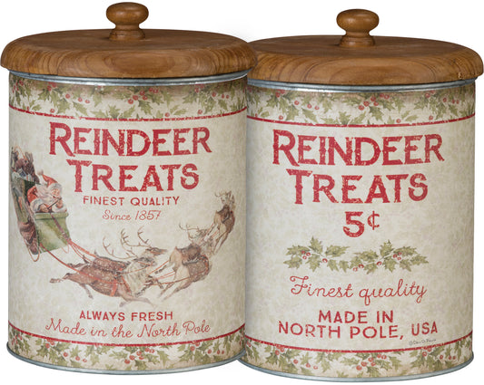 Primitives by Kathy Reindeer Treats Canister- 1 Container