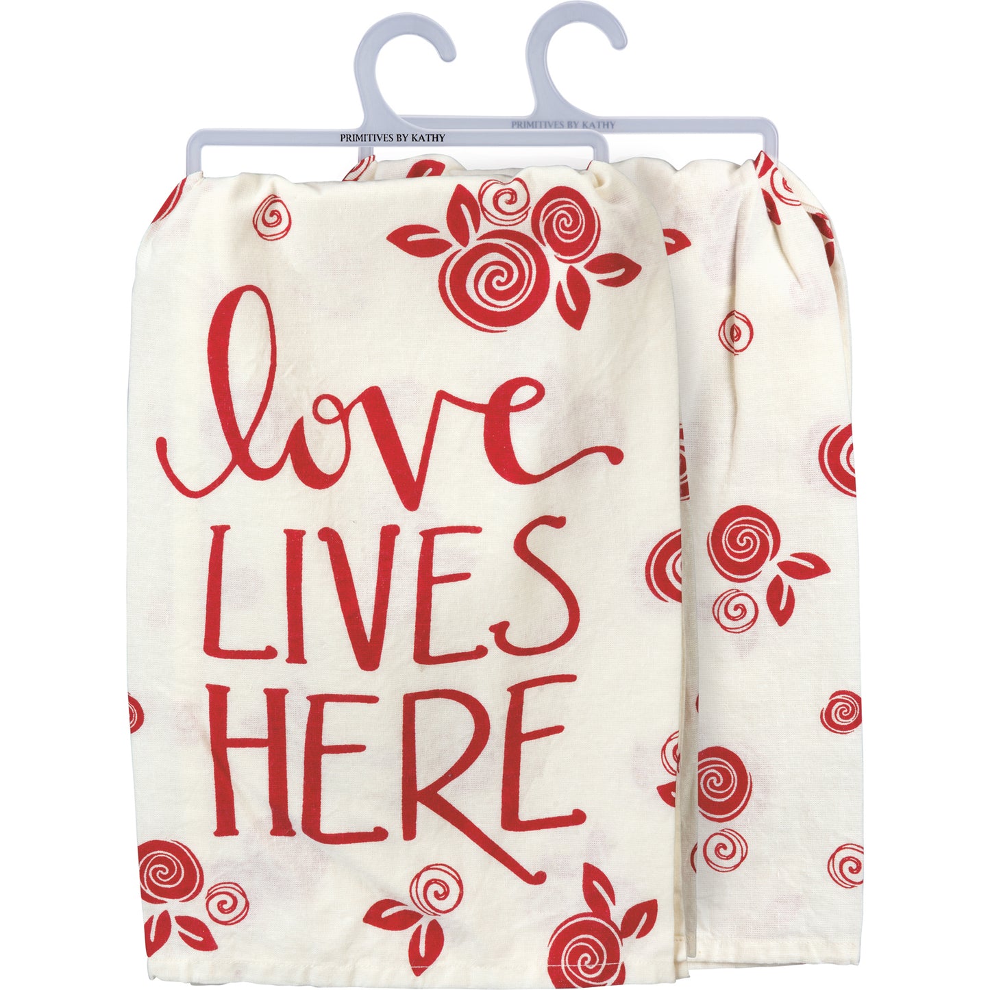 Primitives By Kathy Love Lives Here Kitchen Towel - 28" x 28"