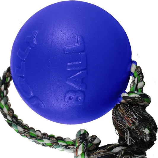 Jolly Pets, Inc. Romp-n-Roll Ball Dog Toy Color: Blue 8"