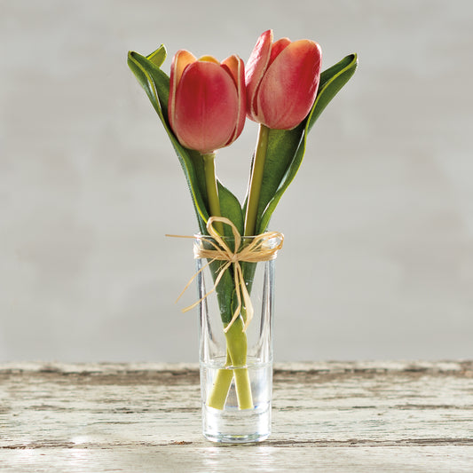 Primitives by Kathy Red Mini Tulip With Vase