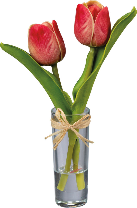 Primitives by Kathy Red Mini Tulip With Vase