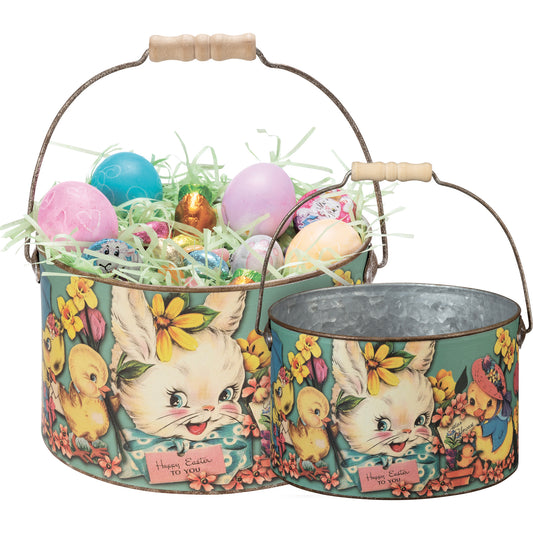 Primitives by Kathy Have A Happy Easter Decorative Bucket Set