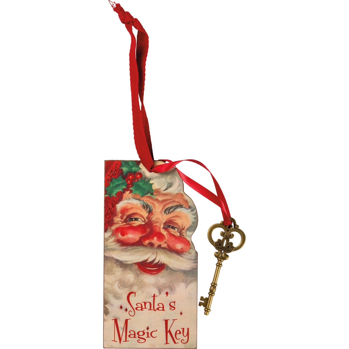 Primitives by Kathy Santa's Magic Key Vintage Ornament