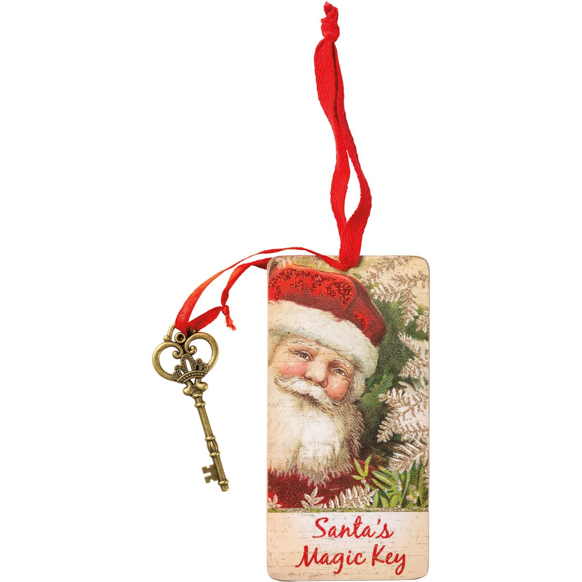 Primitives by Kathy Santa's Magic Key Vintage Ornament