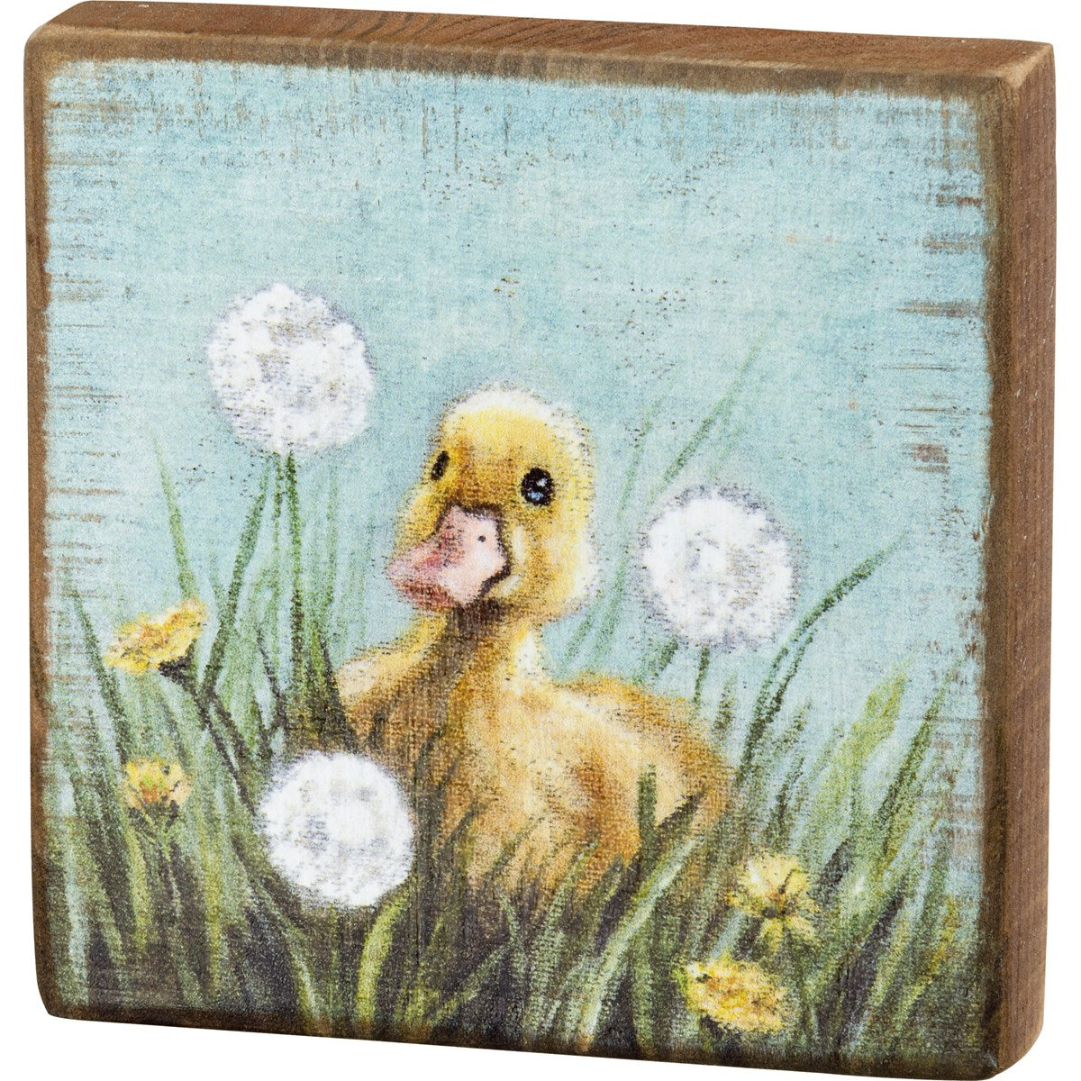 Primitives by Kathy Duckling Wooden Easter Block Sign