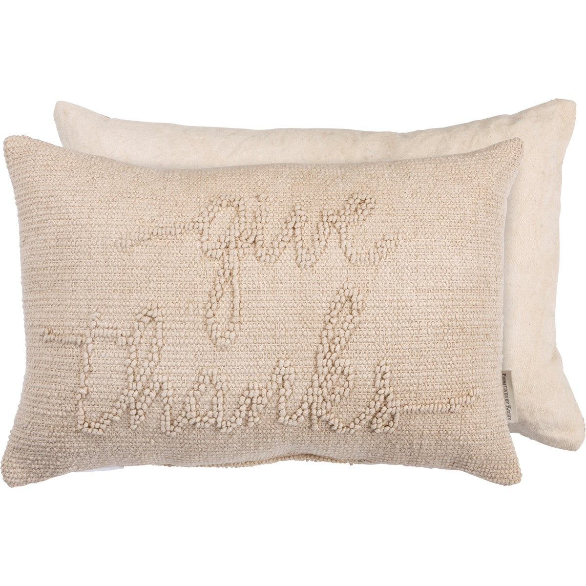 Primitives by Kathy Give Thanks Knobby Thanksgiving Pillow