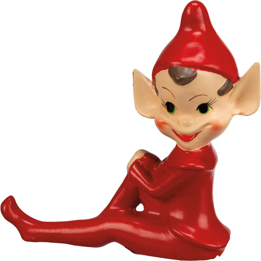 Primitives by Kathy Wooden Girl Elf Figurine - 4.5" x 4.5"