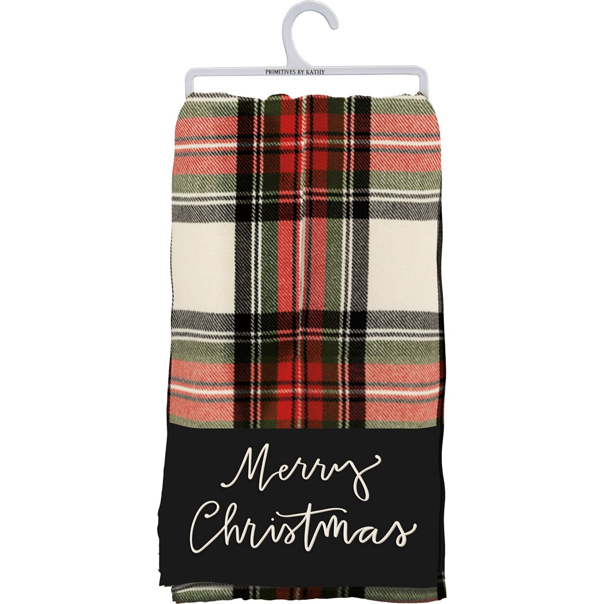 Primitives by Kathy Merry Christmas Plaid Kitchen Dish Towel - 20" x 28"