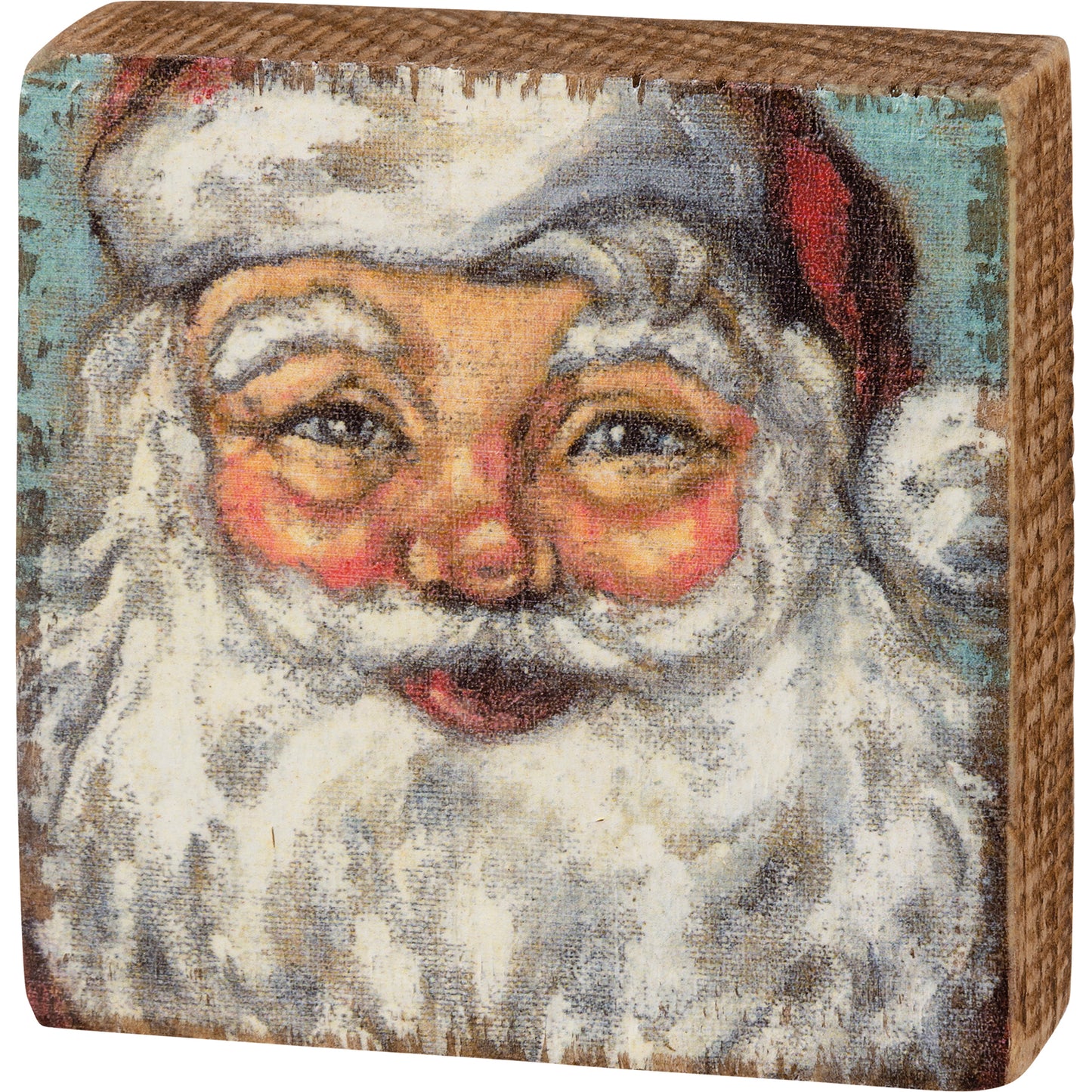 Primitives by Kathy Santa Block Christmas Sign