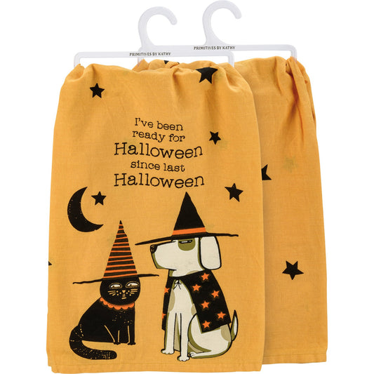 Primitives By Kathy Ready For Halloween Kitchen Towel - 28" x 28"