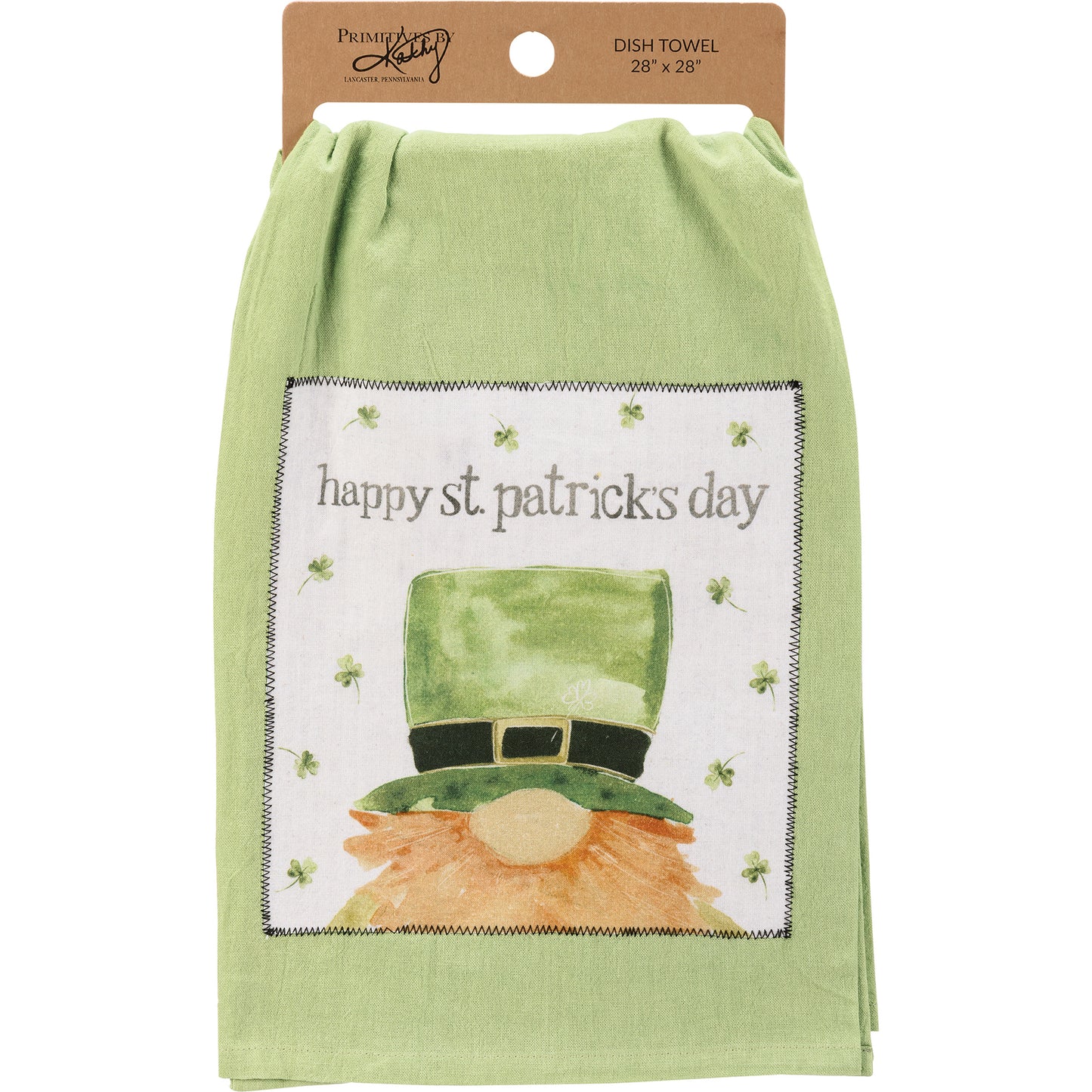 Primitives by Kathy Happy St. Patrick's Day Kitchen Towel - 28" x 28"