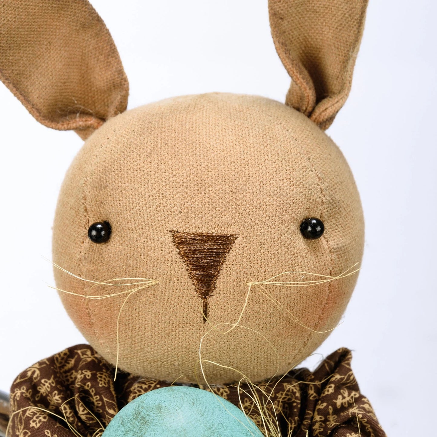 Primitives by Kathy Easter Rabbit With Egg Doll Decor