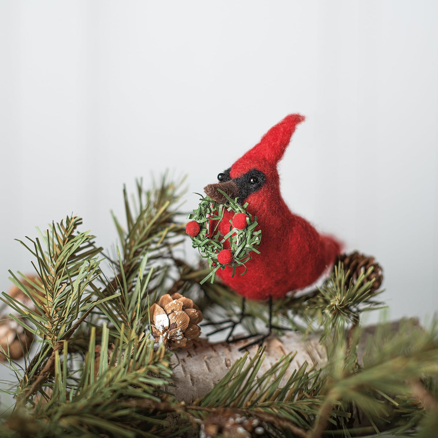 Primitives by Kathy Cardinal With Wreath Critter