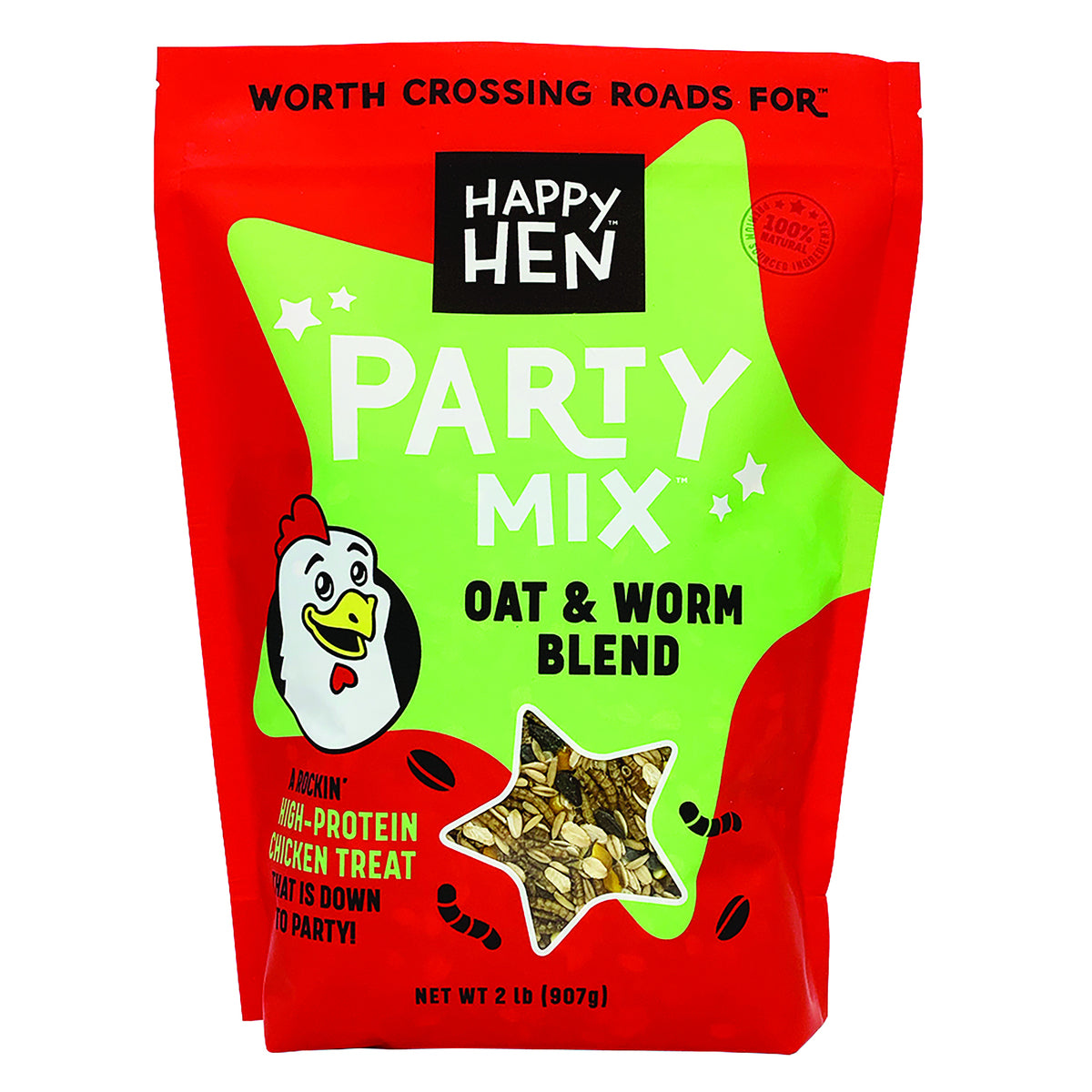 Happy Hen Treats Party Mix Oat and Mealworm - 2 Pound