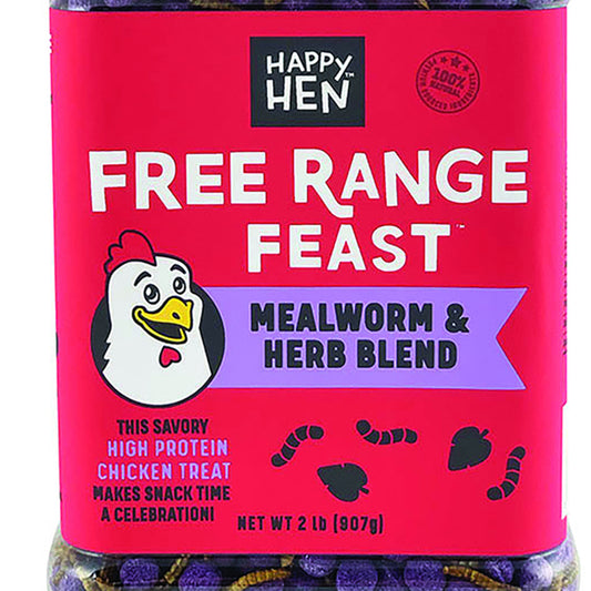 Happy Hen Treats Free Range Feast Mealworm & Herb Blend - 2 Pound