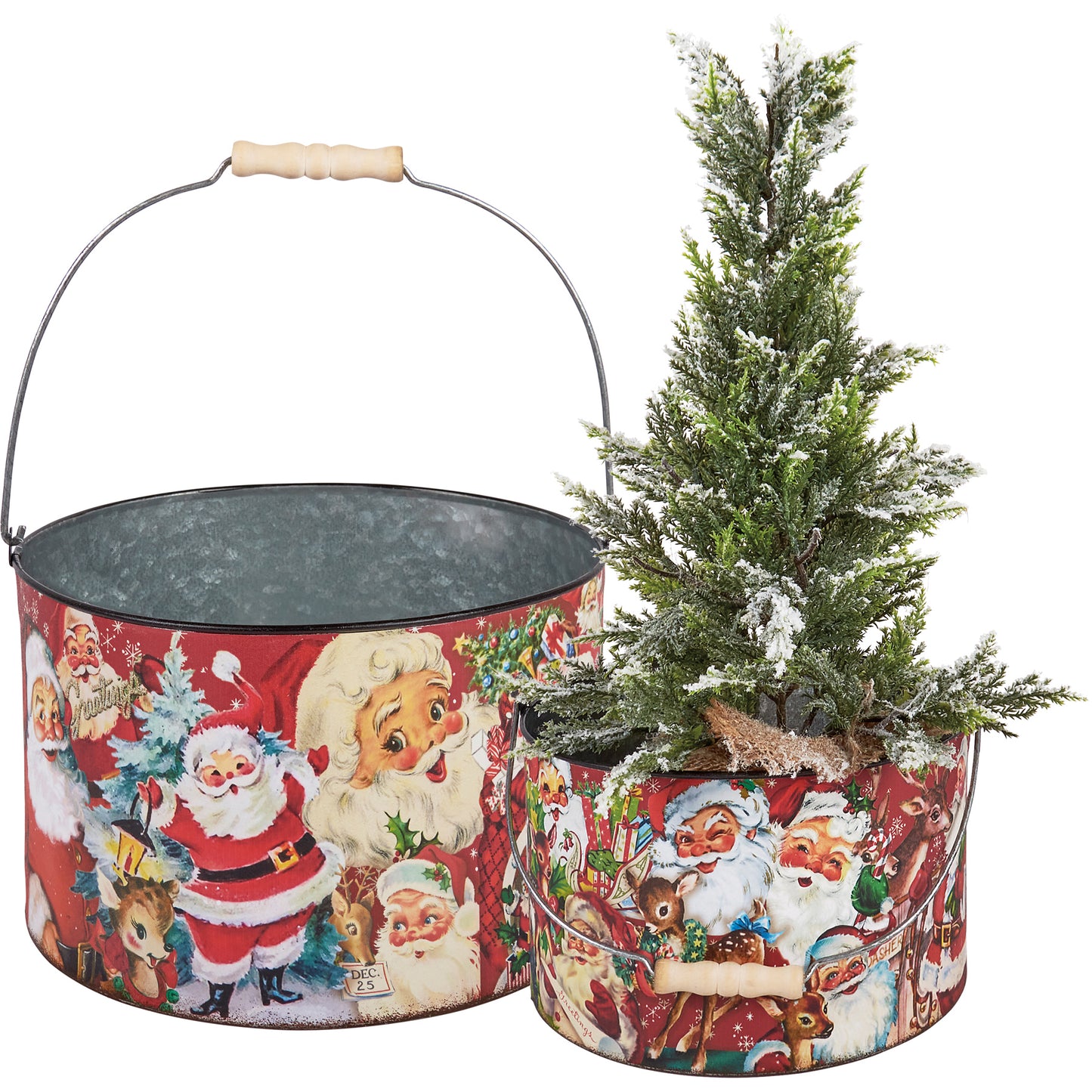 Primitives by Kathy Vintage Christmas Bucket Set