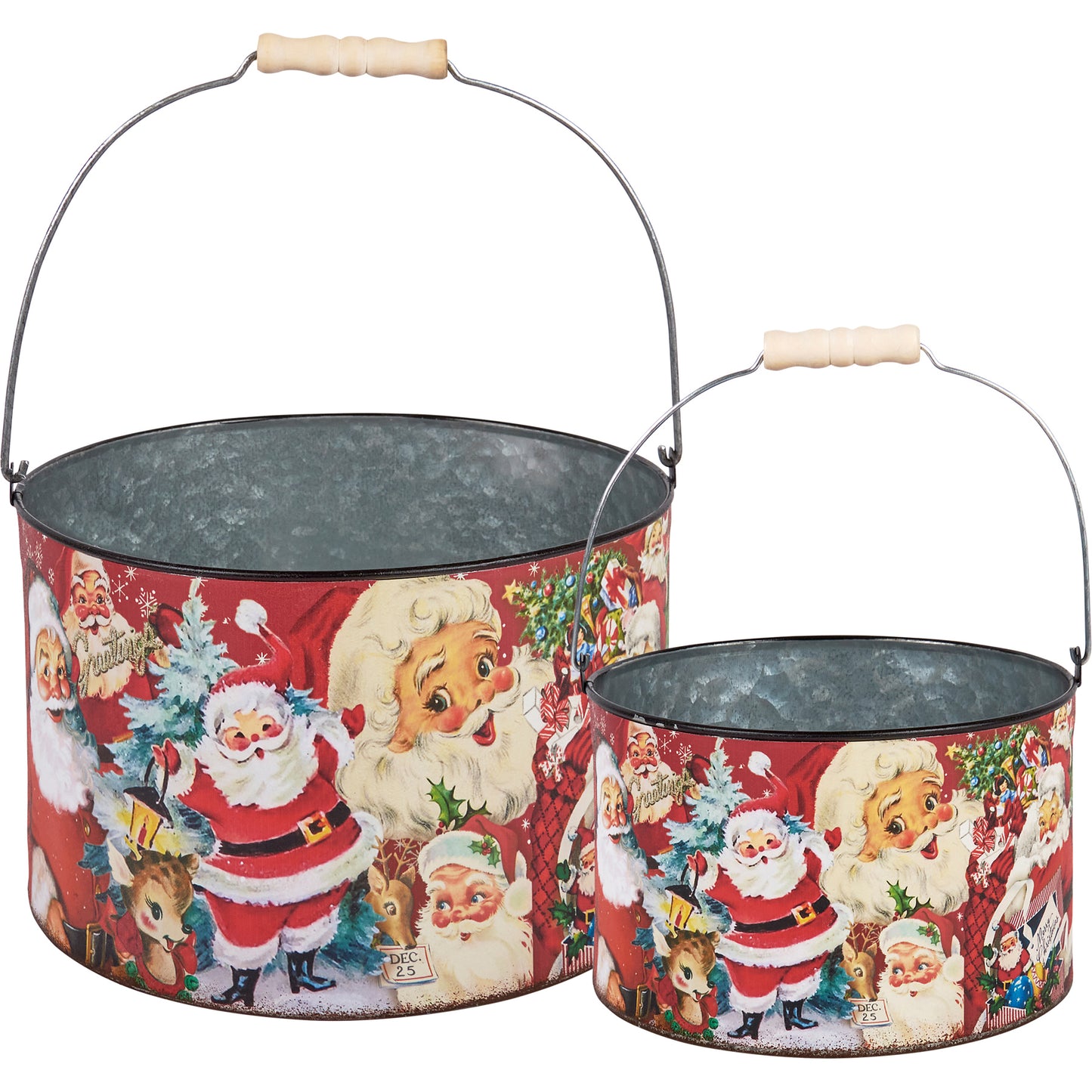 Primitives by Kathy Vintage Christmas Bucket Set