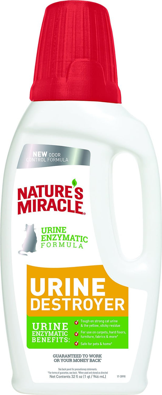 Nature's Miracle Just for Cats Urine Destroyer Stain & Residue Eliminator 32 Ounce