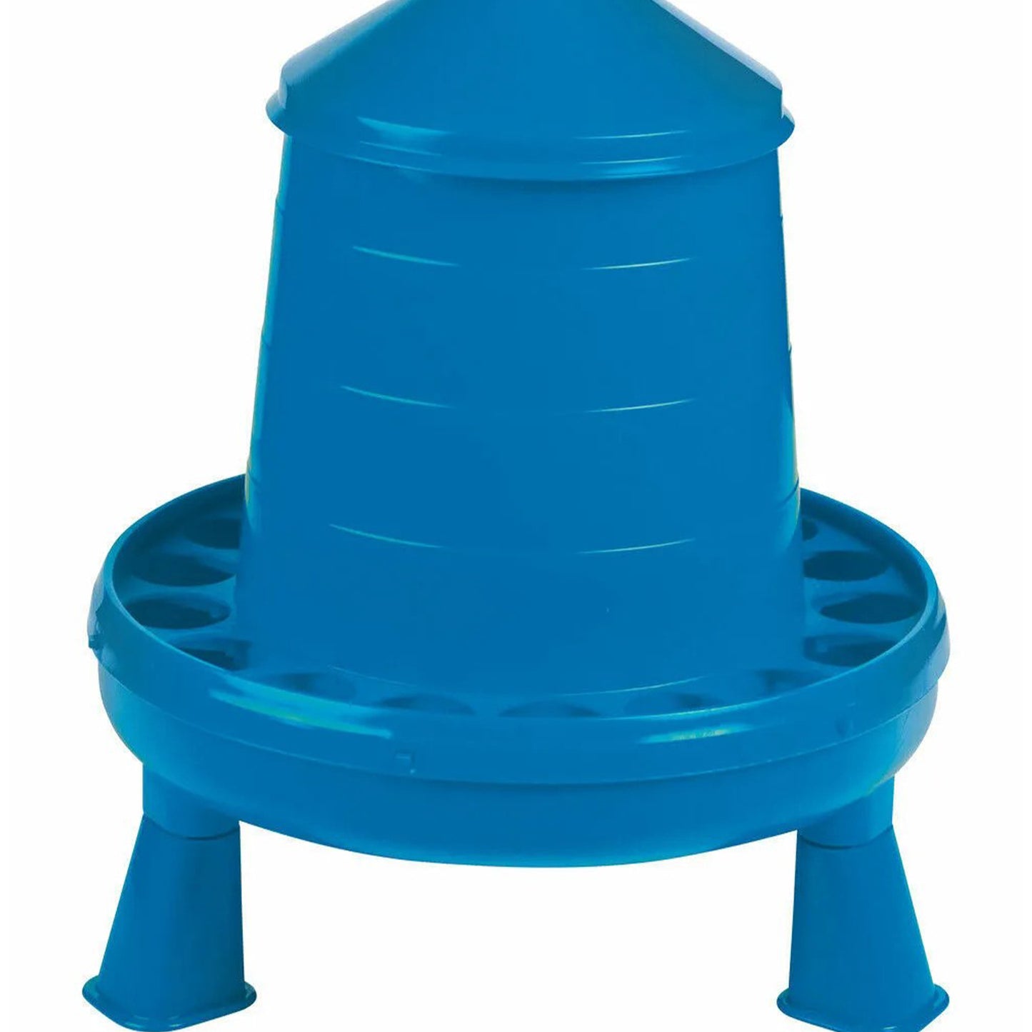 Double Tuf Poultry Feeder With Legs Chicken Feeding Container - Blue (8.5 Lbs)