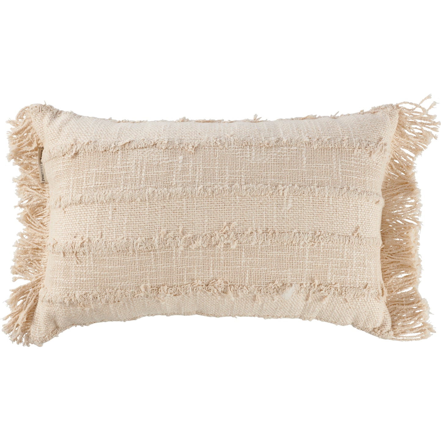 Primitives by Kathy Neutral Fringe Rectangle Pillow