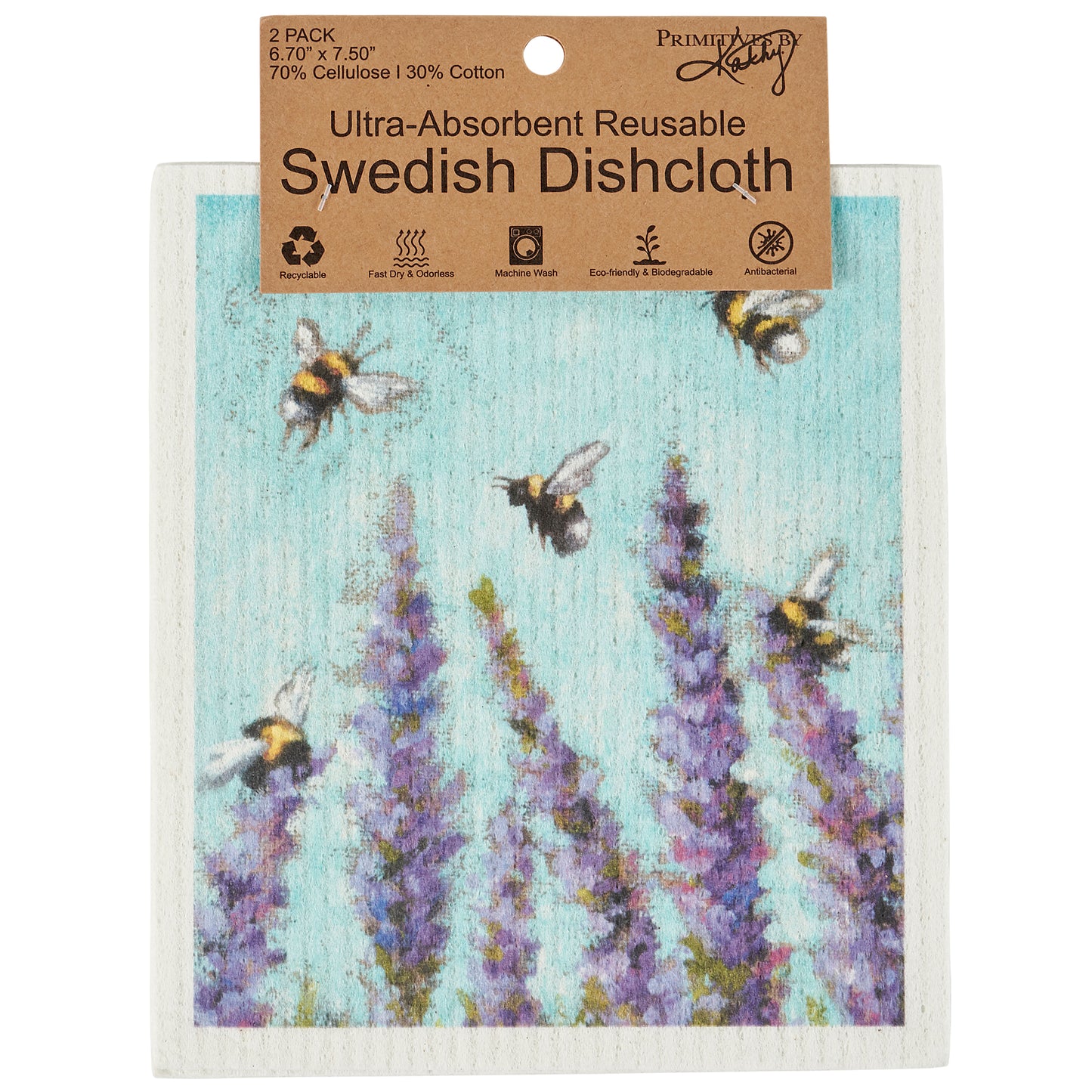 Primitives by Kathy Flowers Swedish Dishcloth Set