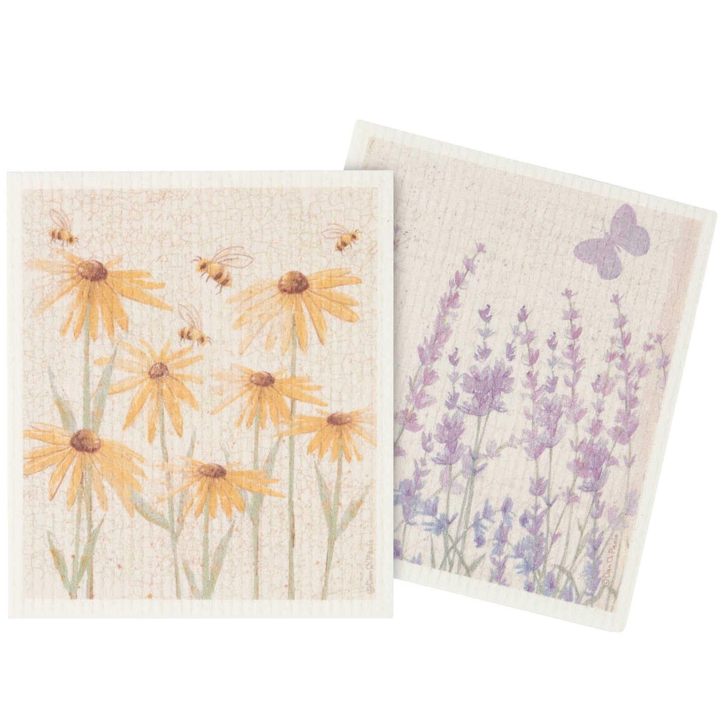 Primitives by Kathy Rustic Floral Swedish Dishcloth Set