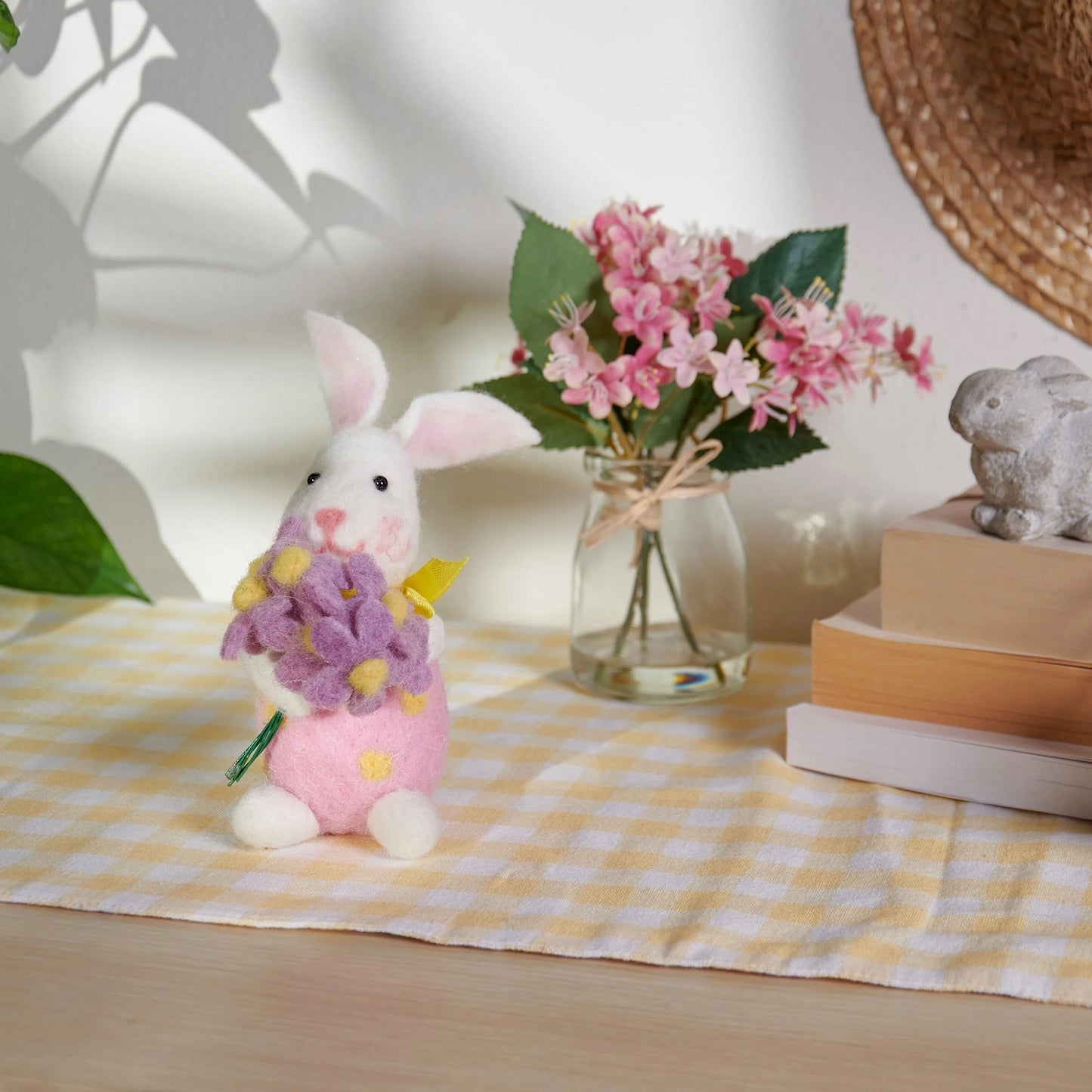 Primitives by Kathy Bunny With Bouquet Critter