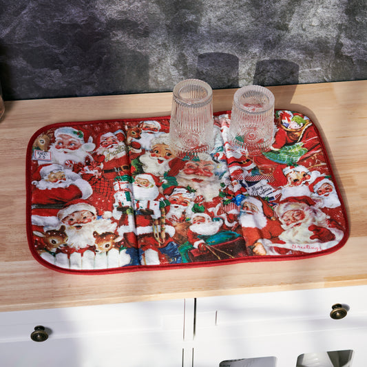 Primitives by Kathy Retro Santa Drying Mat (21" x 14")