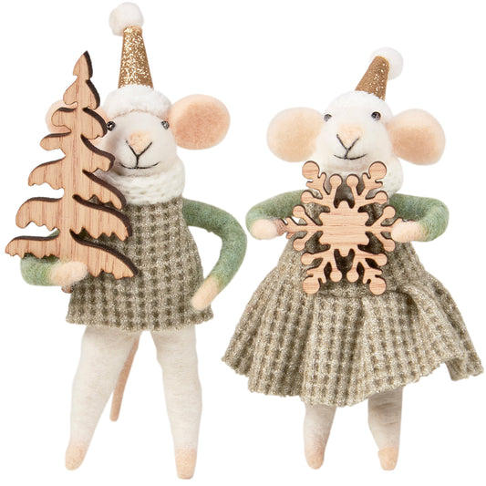 Primitives by Kathy Winter Mice Critter Set