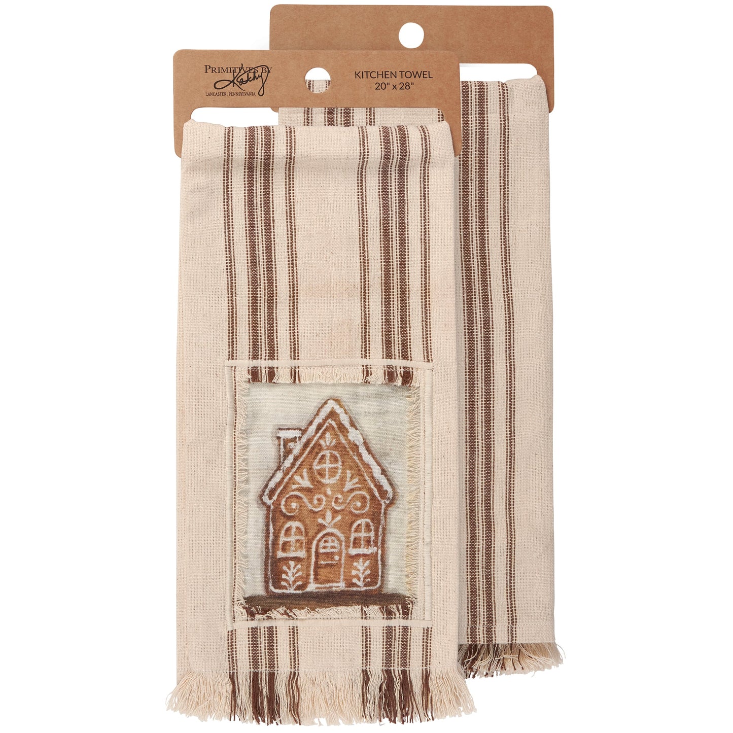 Primitives By Kathy Gingerbread House Kitchen Towel - 20" x 28"