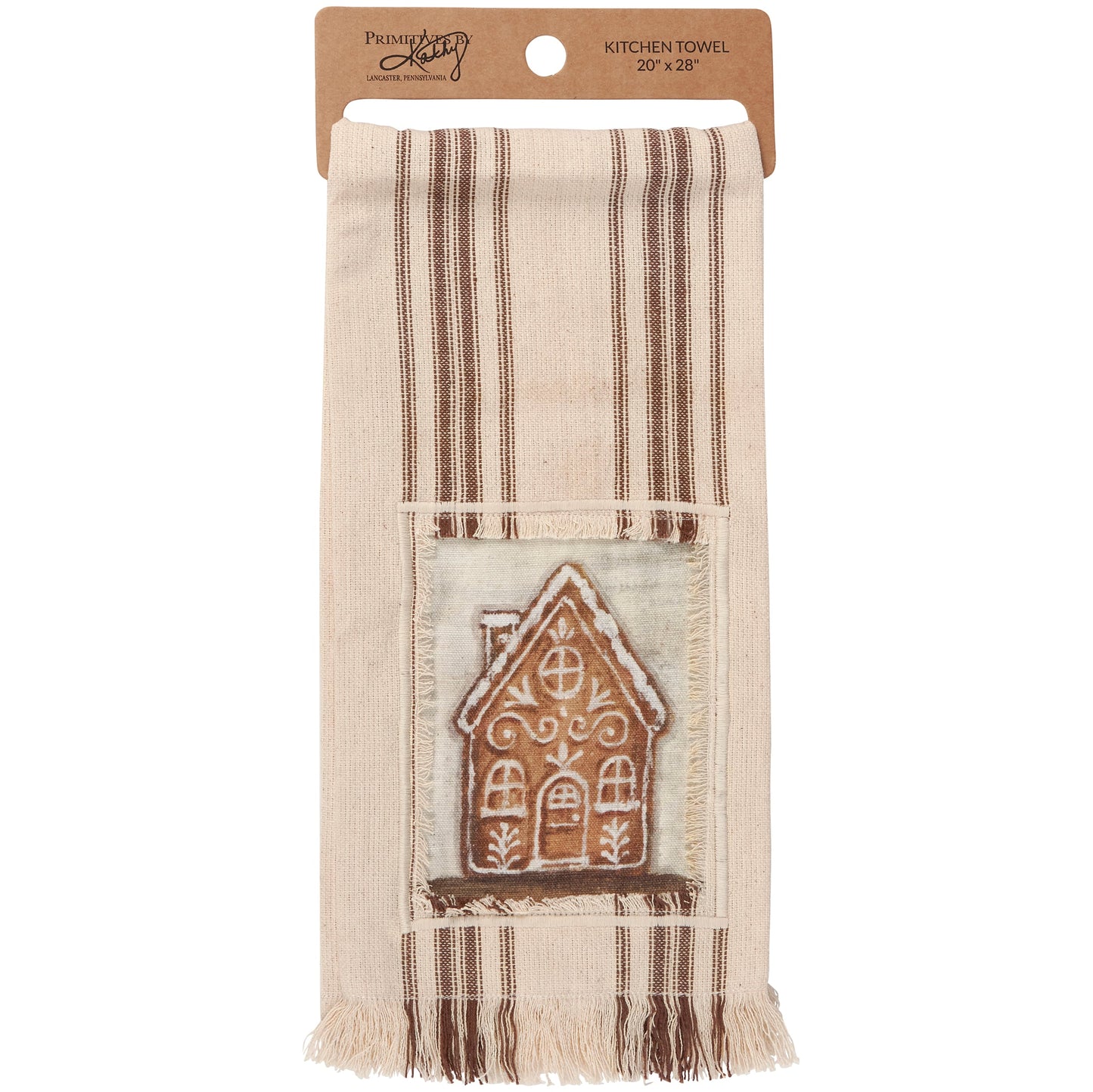 Primitives By Kathy Gingerbread House Kitchen Towel - 20" x 28"