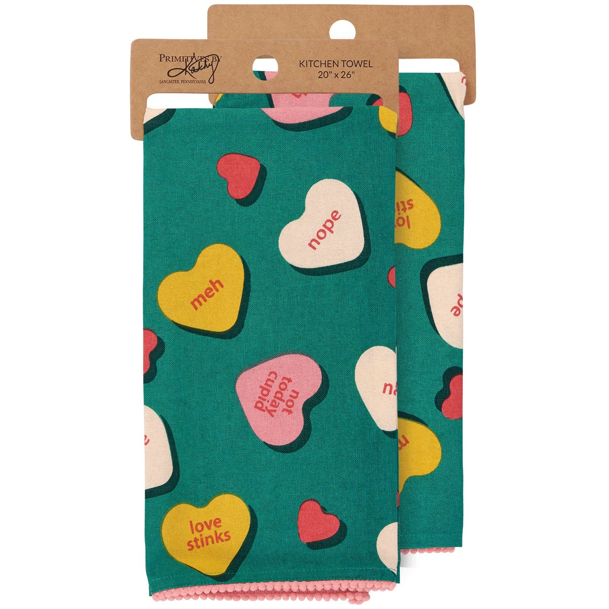 Primitives By Kathy Anti Valentine Kitchen Towel - 20" x 26"