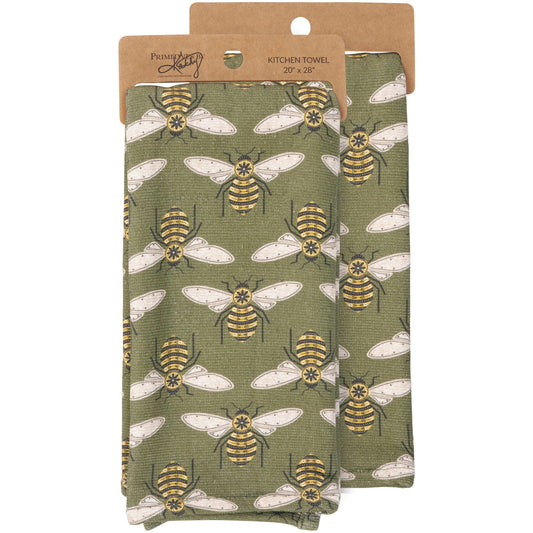Primitives by Kathy Honey Bee Kitchen Towel - 20" x 28"