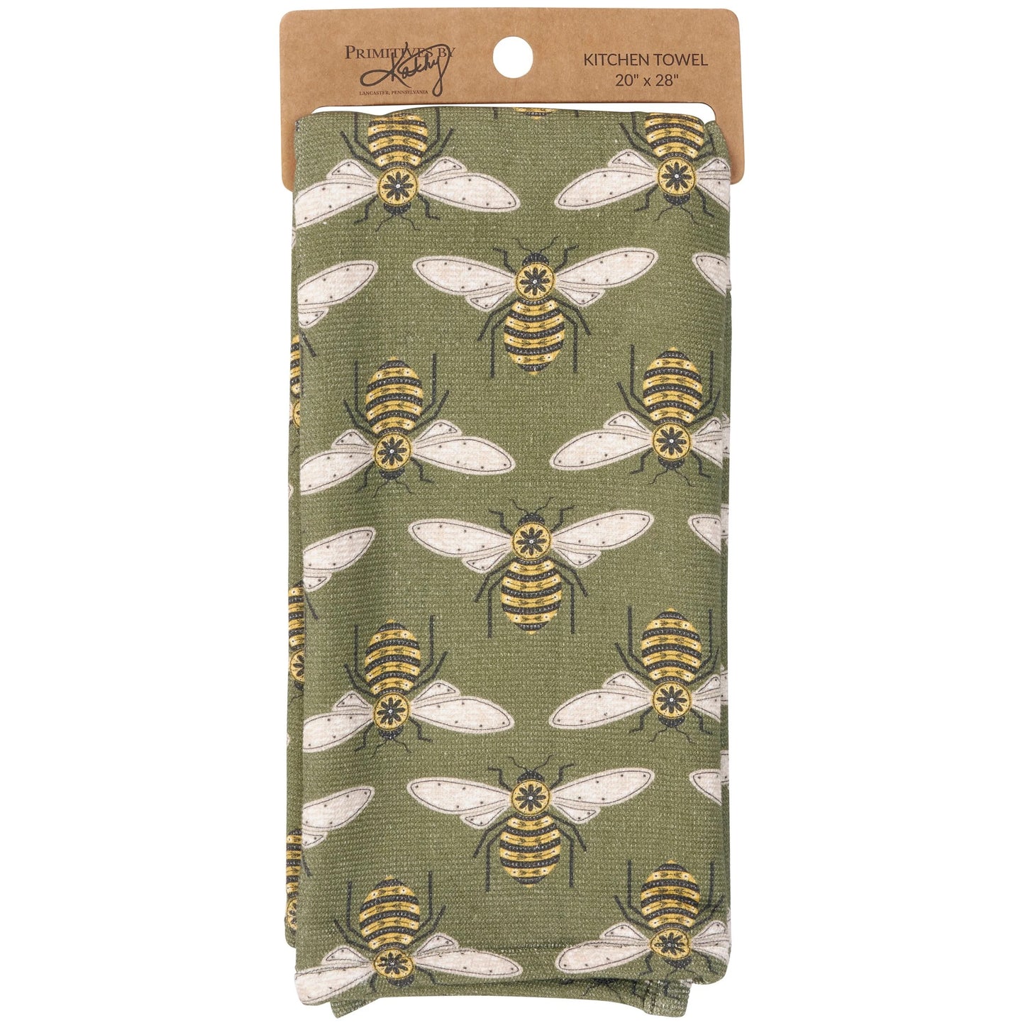 Primitives by Kathy Honey Bee Kitchen Towel - 20" x 28"