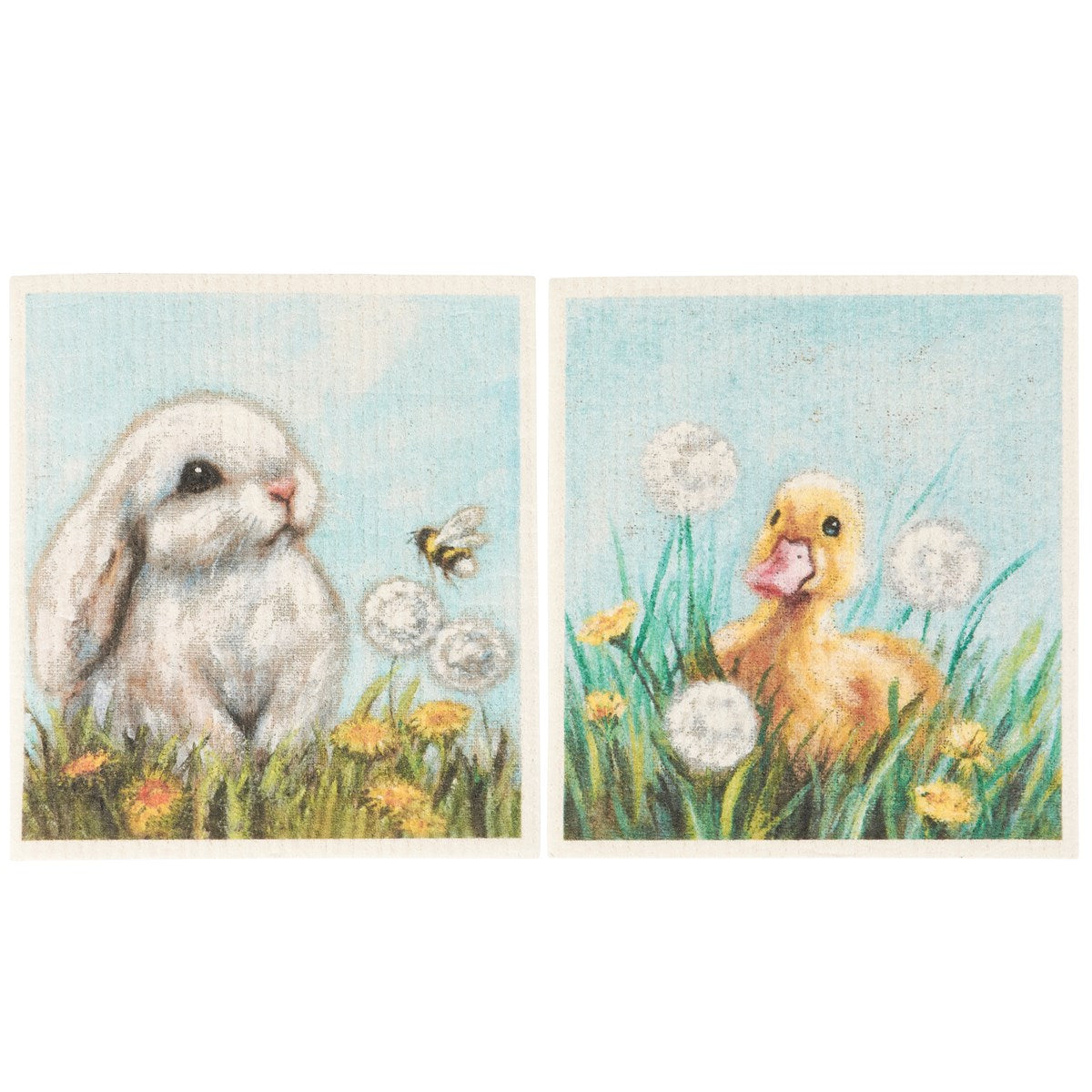 Primitives by Kathy White Bunny Swedish Dishcloth Set