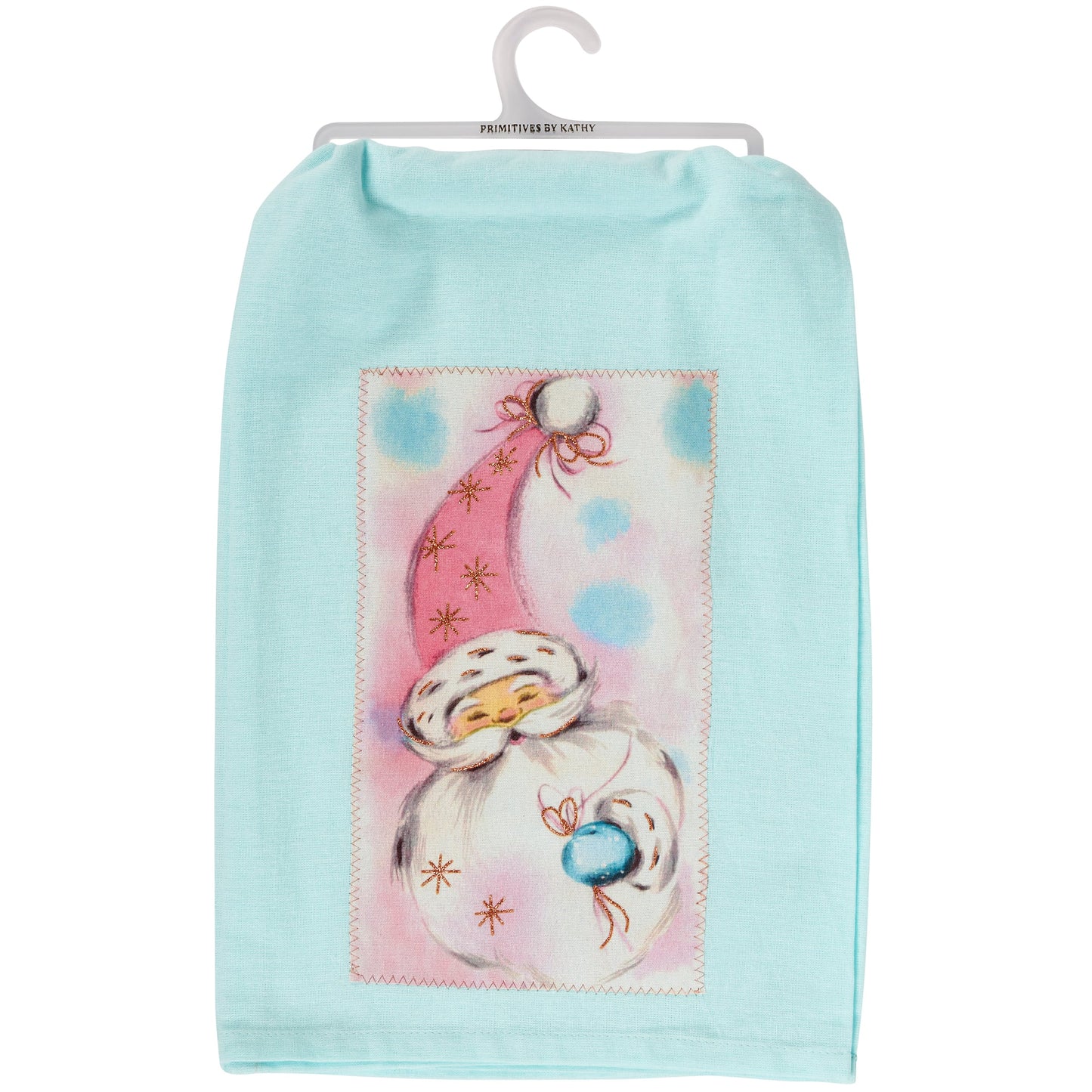 Primitives By Kathy Pastel Santa Kitchen Towel - 28" x 28"
