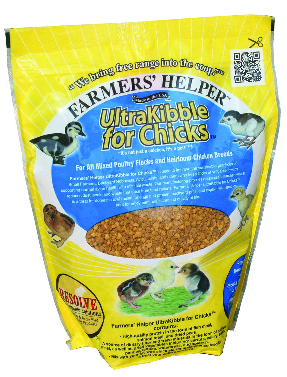 C&S Blue/Yellow Farmers Helper Ultra Kibble For Chicks - 2.25 Oz